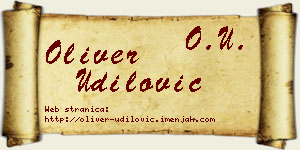 Oliver Udilović vizit kartica